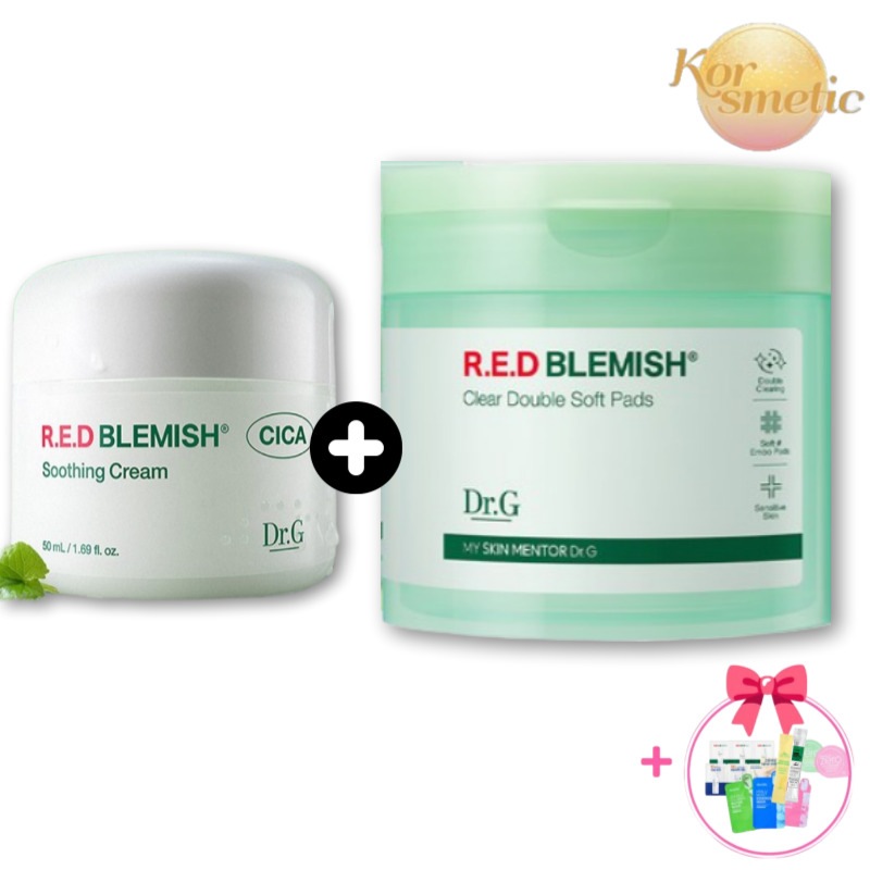 [1+1] レッド ブレミッシュ シカ スージング クリーム 50mL+レッド ブレミッシュ クリア ダブル 結び パッド 60枚/春 肌 鎮静 クリーム/水分補給 ザブティー トナーパッド