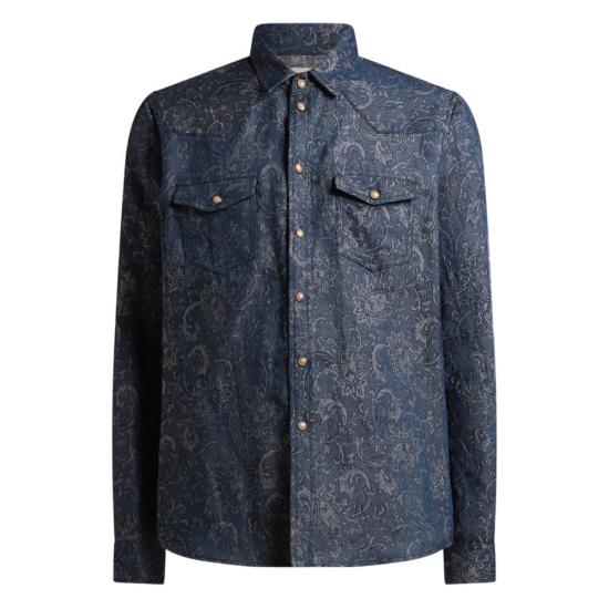 ETRO Men Shirts 99TJ302 MRNE0005 S8460 BLUE GREY