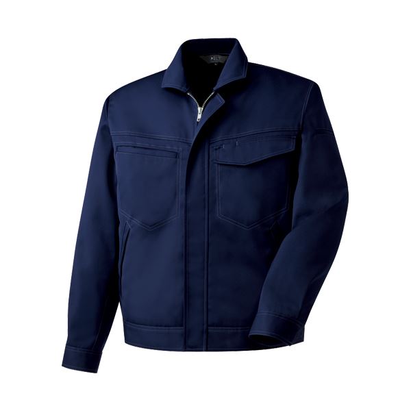 (まとめ）長袖ブルゾン 制電ソフトツイル ネイビー LLサイズ(×3セット)