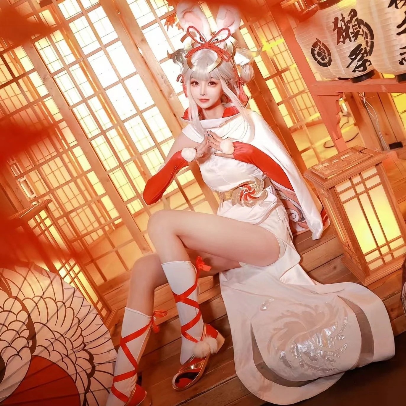 【3日出荷】王者荣耀 公孙离 祈雪灵祝 コスプレ衣装フルセット