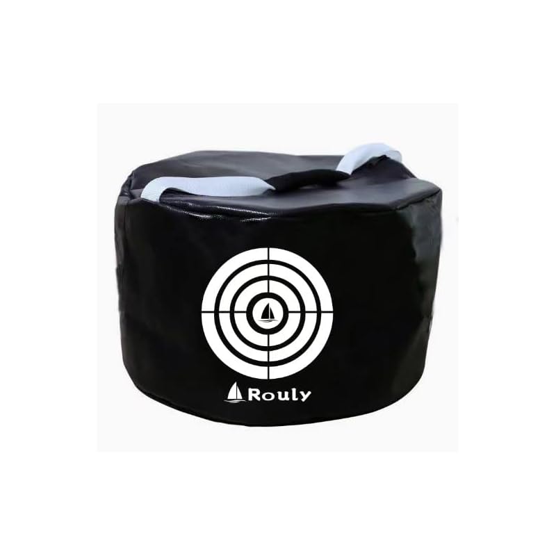 Rouly ユニセックス ゴルフ インパクトバッグ ゴルフスイング 練習器具 スマッシュバッグ ショット位置確認 室内 室外用 練習用バッグ 防水 耐久性 (黒)