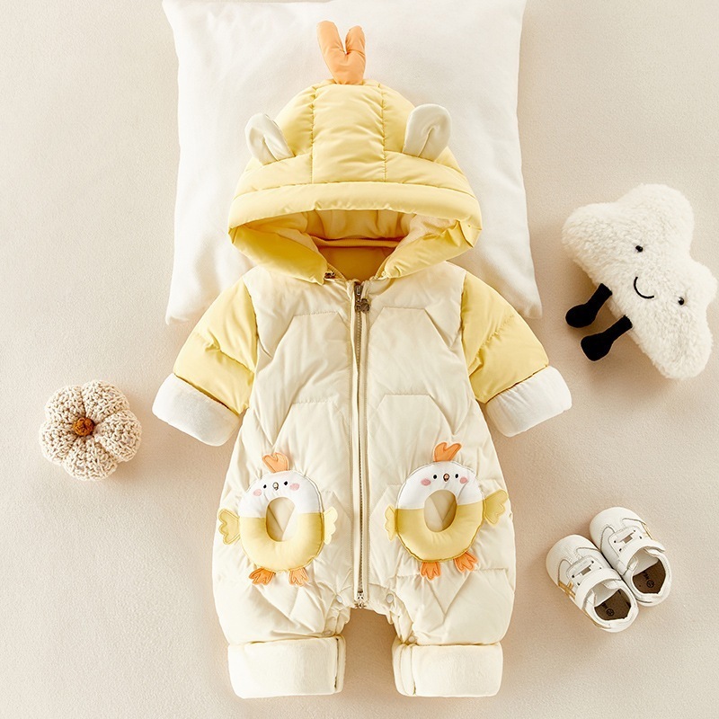 ベビー服 ダウンジャケット 男の子 赤ちゃん 冬 厚手 お出かけ服 女の子 新生児 冬 ボディスーツ ロンパース