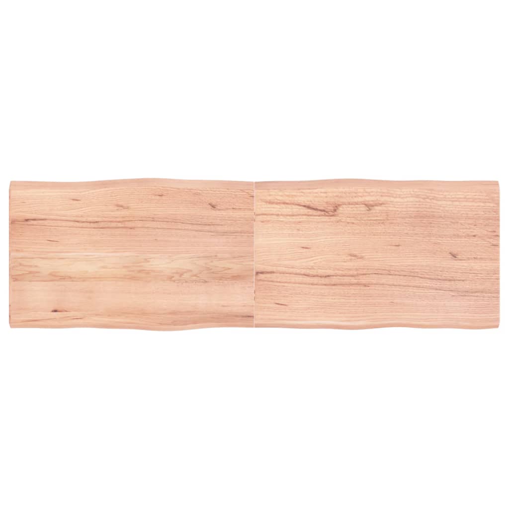 テーブルトップ ライトブラウン 160x50x(2-4) cm 加工済み無垢材 ライブエッジ