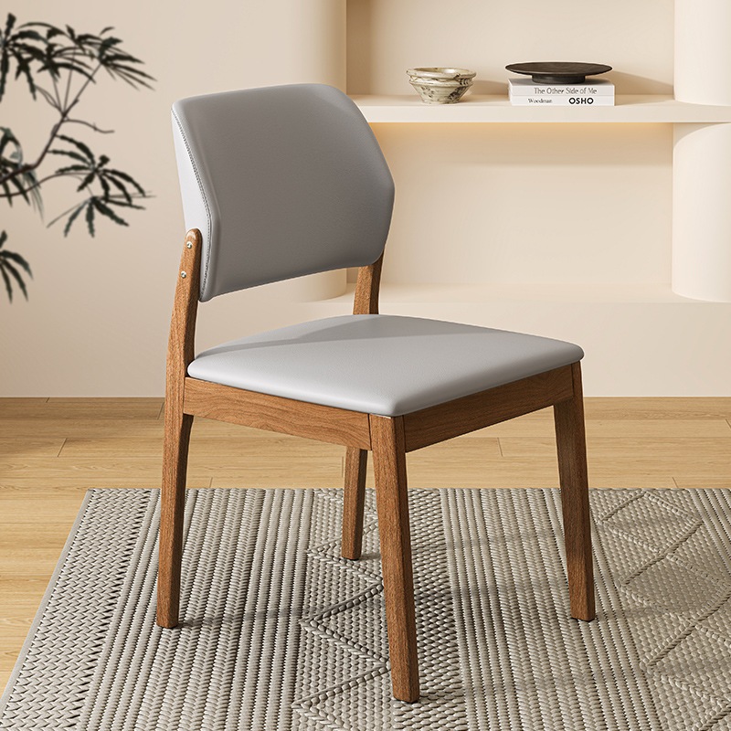 餐椅家用实木椅子轻奢高级2024新款靠背椅高端商用酒店吃饭餐桌椅