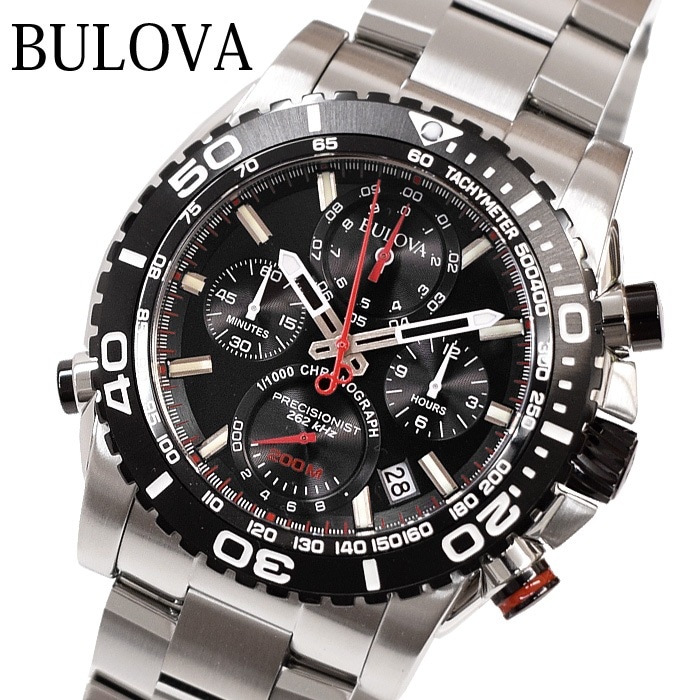 ブローバ BULOVA ウォッチ 98B212 シルバー プレシジョニスト クロノグラフ Precisionist Chronograph クロノグラフ ウォッチ