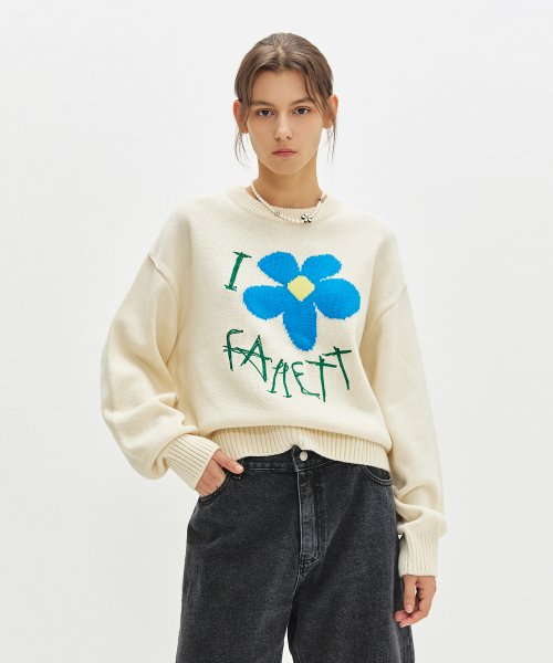 DRAWING FLOWER KNIT 韓国正規品