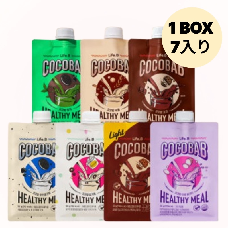 【韓国ダイエット人気商品】スターターパッケージ 7種（チョコ＋チョコライト＋クッキー＆クリーム＋抹茶＋穀物＋ヨーグルト＋タロミルクティー 計7パック）低カロリー お試しセット 食事代用 人気プロテイン