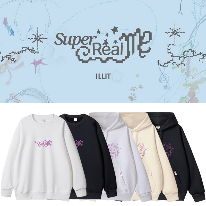 【期間限定 】 illitコンサート応援スウェットシャツプリントトップス薄手春2枚購入でカード1パスケース