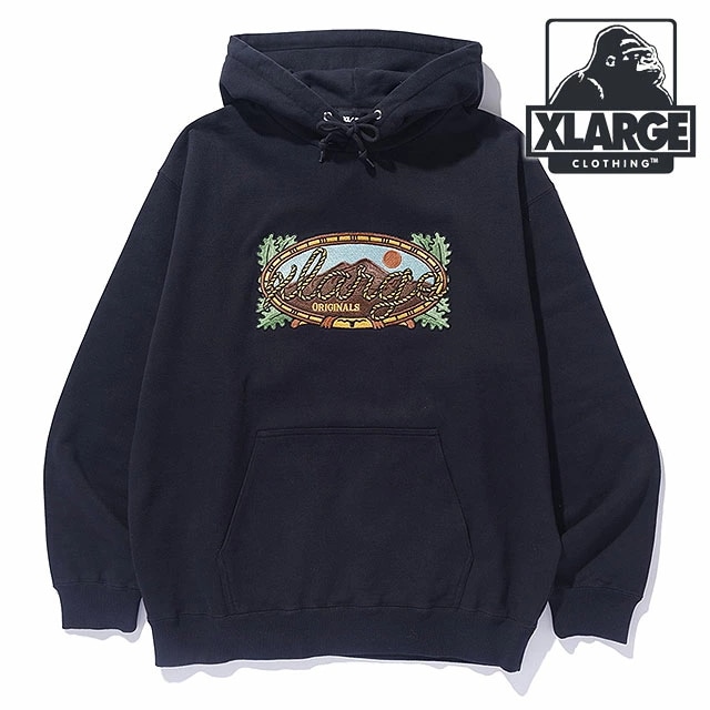 ロープロゴ フーデッド スウェットシャツ [101244012006] メンズ x-large エックスラージ トップス プルオーバー フーディー BLACK