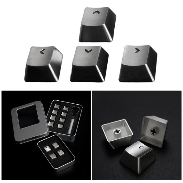 耐久性のあるステンレス鋼の金属製キーキャップセットクロスアクスルはCherryMXスイッチキーと互換性のあるバックライトDIYをサポ