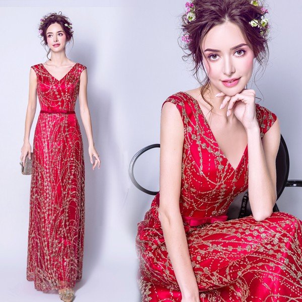 カラードレス ロングドレス 安い パーティードレス 演奏会 結婚式 イブニングドレス 二次会 花嫁