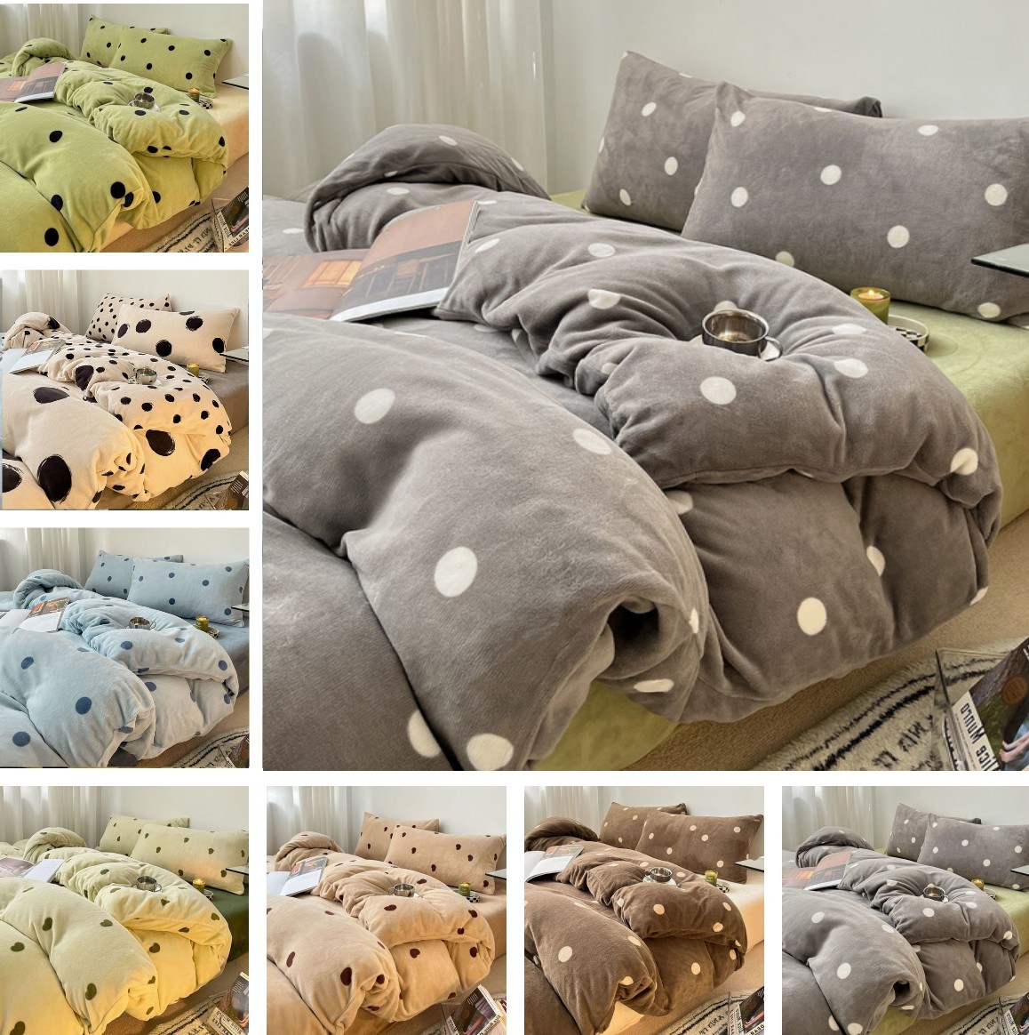 韓国ファッション 寝具カバーセット 掛布団カバー あったか布団カバー はてん布団カバー セット 布団 シーツシンプルデザイン 寝具冬のベッド用品サンゴの絨毯のシーツ 防臭 洗える