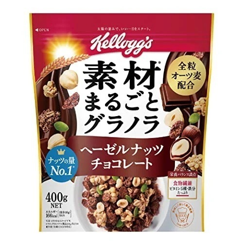 素材まるごとグラノラ ヘーゼルナッツ チョコレート 400g ×6袋