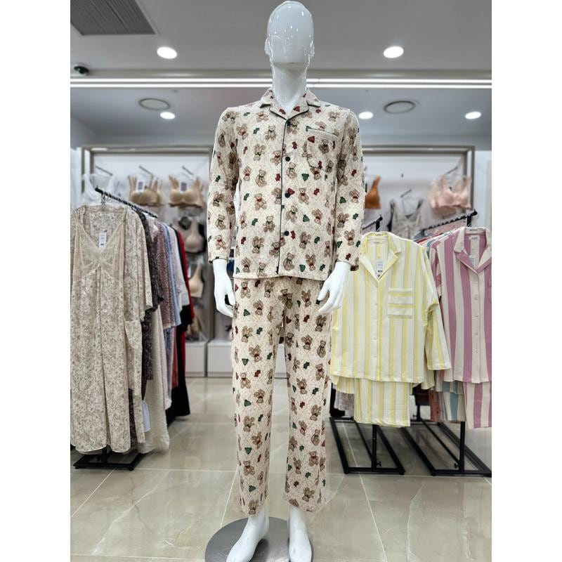 バーバリーポーラーフリース 熊のプリント メンズパジャマ MP8877A (スターフィールド コエックス)