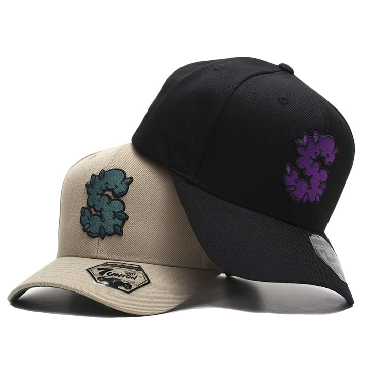 7union キャップ メンズ 春夏秋冬用 カーキ/黒 大きいサイズ セブンユニオン 帽子 深め カーブバイザー スナップバックキャップ BUDS ばっず