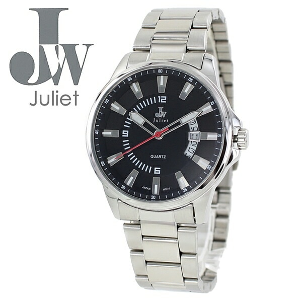 男性 プレゼント 父の日ギフト メンズ 腕時計 手表 ジュリエットウォッチ おしゃれ ビジネス 時計 ステンレス ブラック 文字盤 お父さん 誕生日 プレゼント 実用的 彼氏 旦那 父親 就職祝い 退