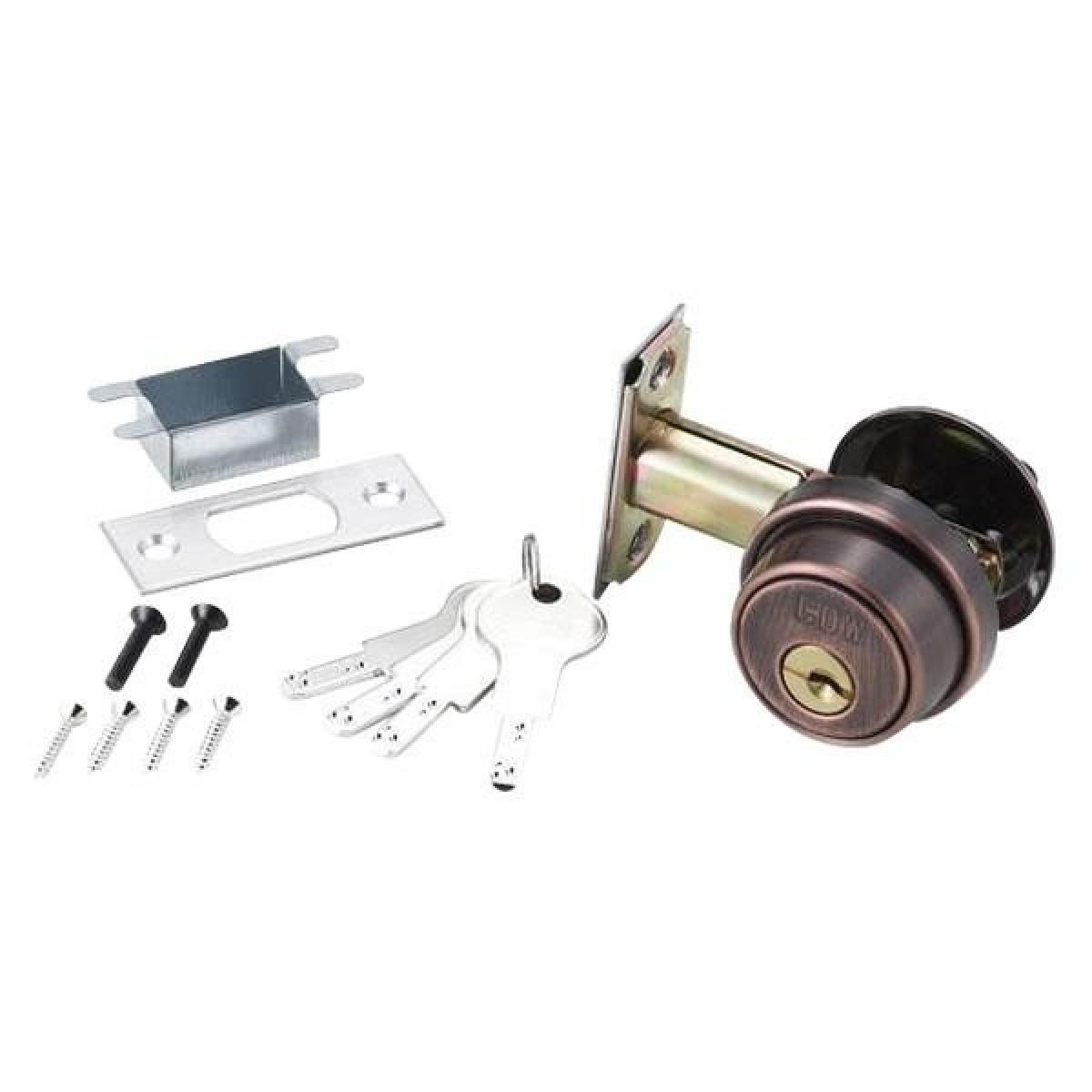 ハイロジック G-172 ディンプル本締錠 60mm 銅古美 4本キー 00071172-001