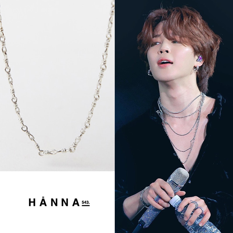 btsジミン着用 N382 シルバーチェーンネックレス