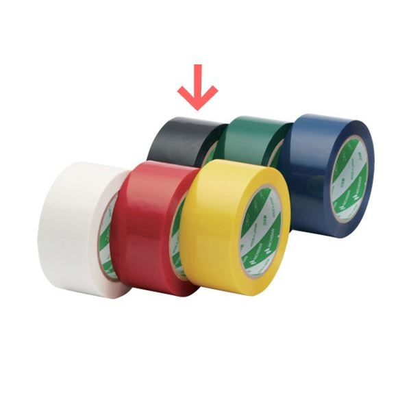 （まとめ） ニチバンカートンテープ No.660 黒 38mm×50m 6606-38 1巻 (×10セット)