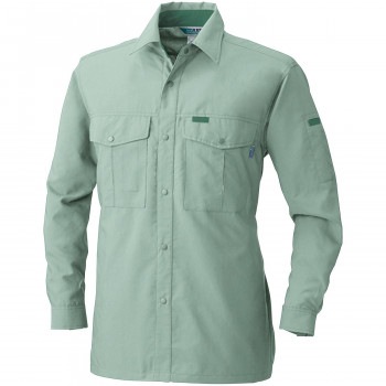 桑和 VA915 長袖シャツ 3Lサイズ モスグリーン（107） VIVA SOWA