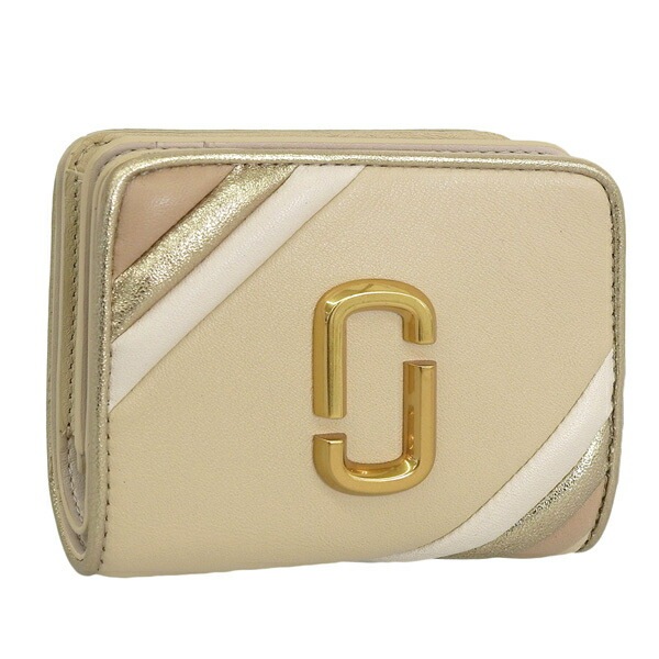 マークジェイコブス 二つ折り財布 財布 レザー ベージュマルチ レディース s161l01re21