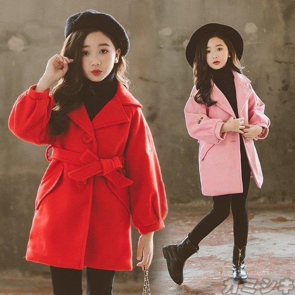 子供服 女の子 チェスターコートウエストベルト コート 長袖 秋冬 ラシャコート トレンチコート ス