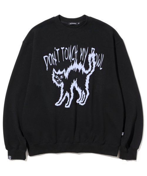 Angry Cat Crewneck - Black