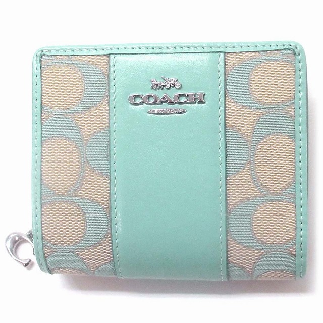 コーチ 財布 COACH アウトレット シグネチャー スナップウォレット 二つ折り財布 CT980 SVVSW