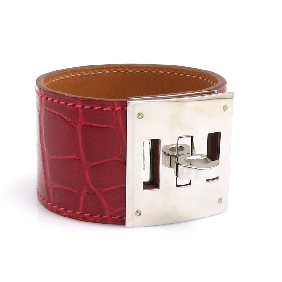 エルメス HERMES ブレスレット ケリードッグ アリゲーター ブレイズ レディース 55973a