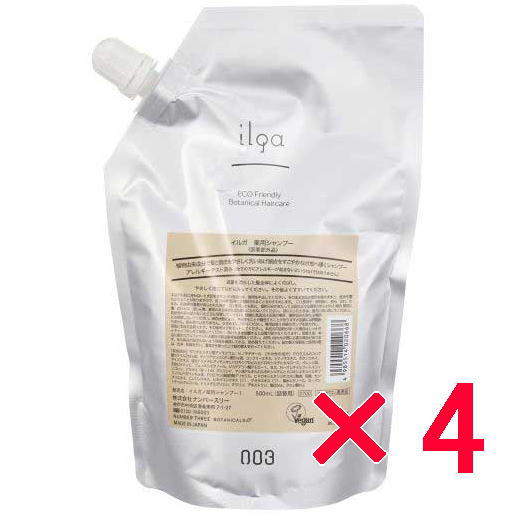 ナンバースリー 003/ミュリアム クリスタル/イルガ 薬用シャンプー 500ml 詰替え【4個セット】