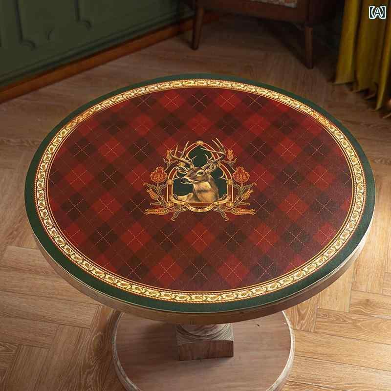 テーブルクロス クリスマス レザー 防水 耐油 おしゃれ ホリデー 装飾 ホーム パーティー レストラン 丸 ランチ ランチョン マット 5,664円