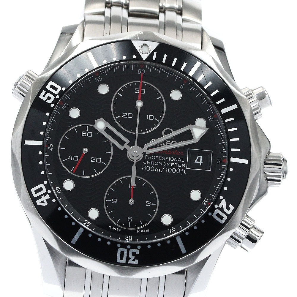 オメガ OMEGA 213.30.42.40.01.001 シーマスター300 デイト クロノグラフ 自動巻き メンズ 良品 保証書付き_877440【中古】