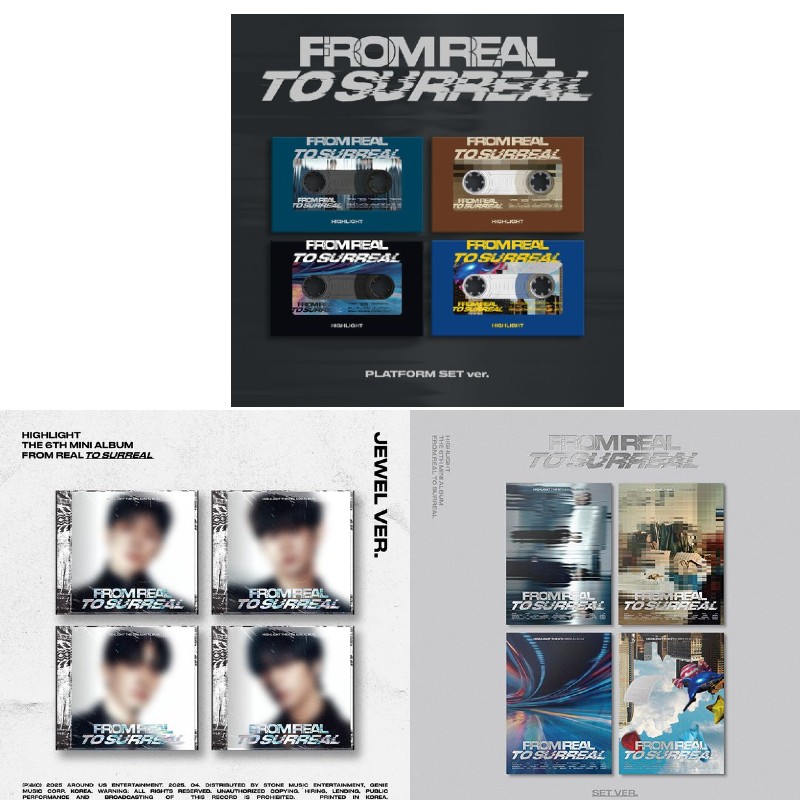 [MEGA] [3種セット] (PHOTOBOOK / JEWEL / PLATFORM) HIGHLIGHT ミニ6集アルバム From Real to Surreal ハイライト 韓国チャ