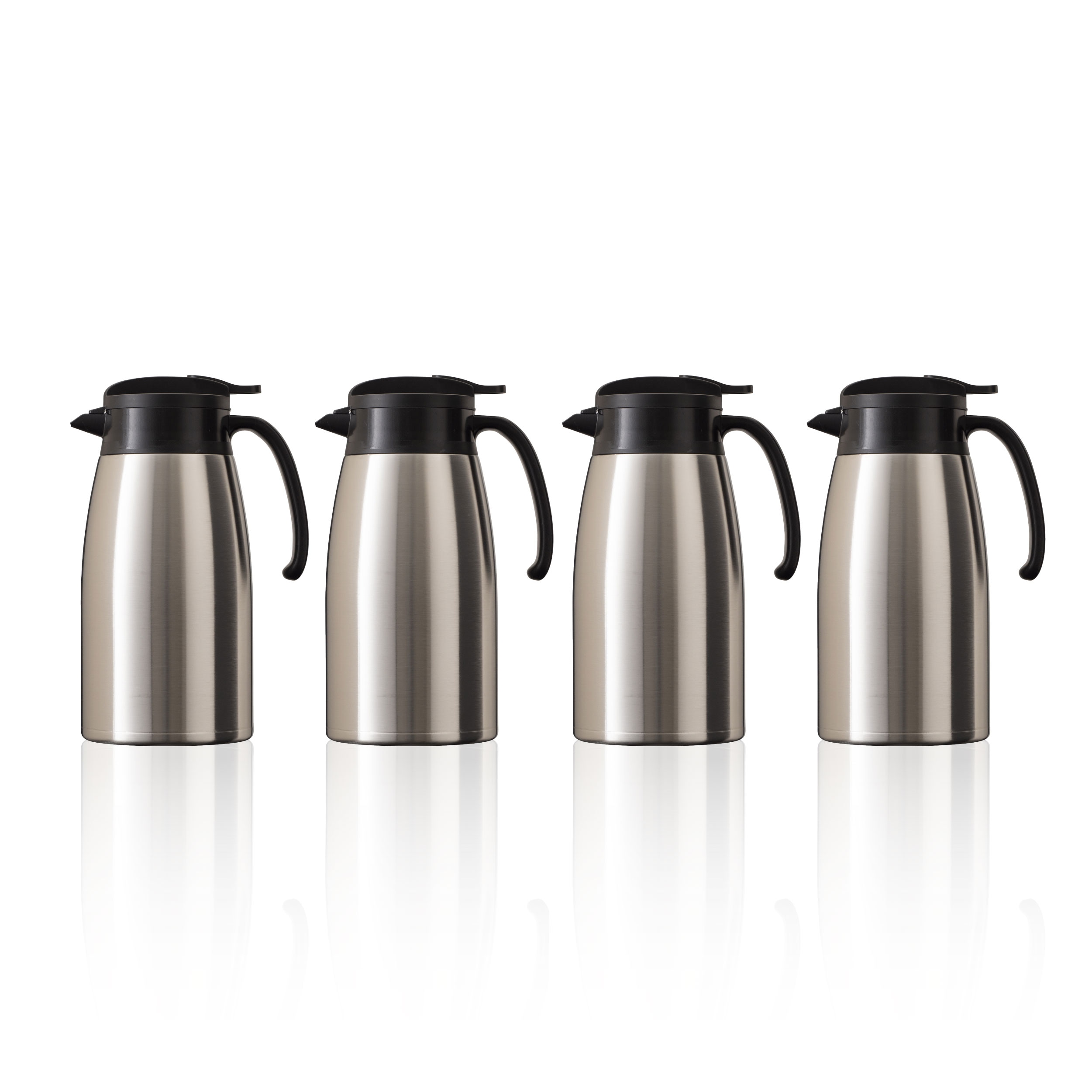 4個セット 卓上ポット 2.1リットル 2.1L 保温 保冷 真空断熱 ステンレス 超軽量 コンパクト スリム 保冷ポット 保温ポット 魔法瓶 シルバー バリウス AVTP-2100SV4P