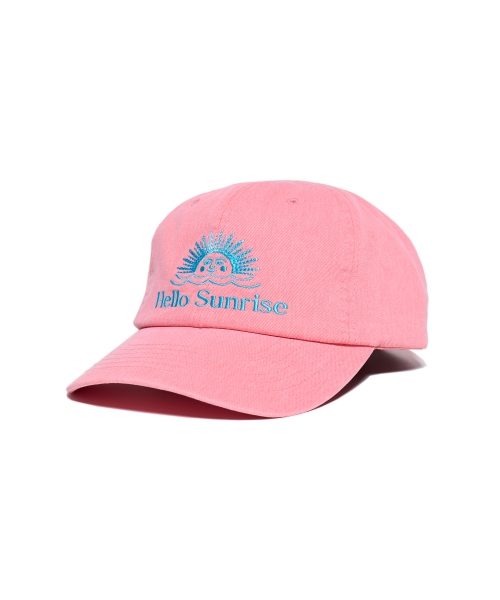 Qoo10 Hello Sunrise Washed Logo Cap ロゴ キ