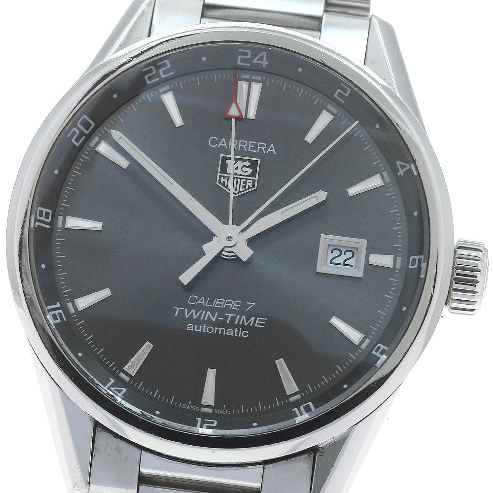 タグホイヤー TAG HEUER WAR2012-0 カレラ ツインタイム キャリバー7 GMT 自動巻き メンズ _883113【中古】