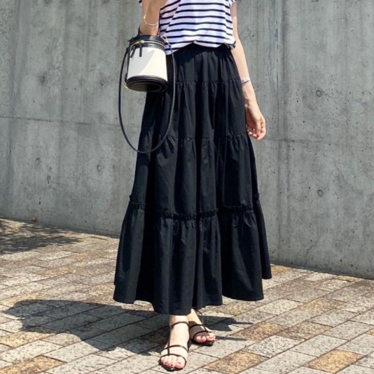 【No.1 人気商品】 最愛の一着アレアシルエットティアードスカート