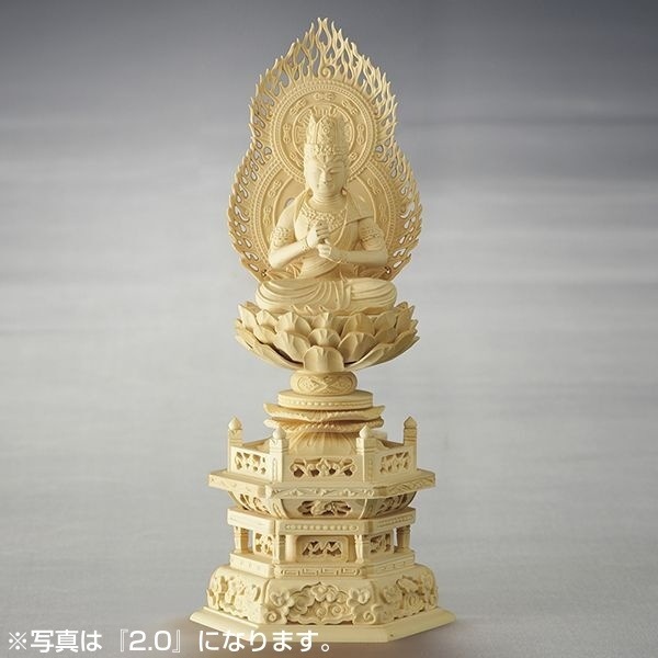 ALTE MEISTER 六角台座 火炎光背 大日如来 1.8 柘植