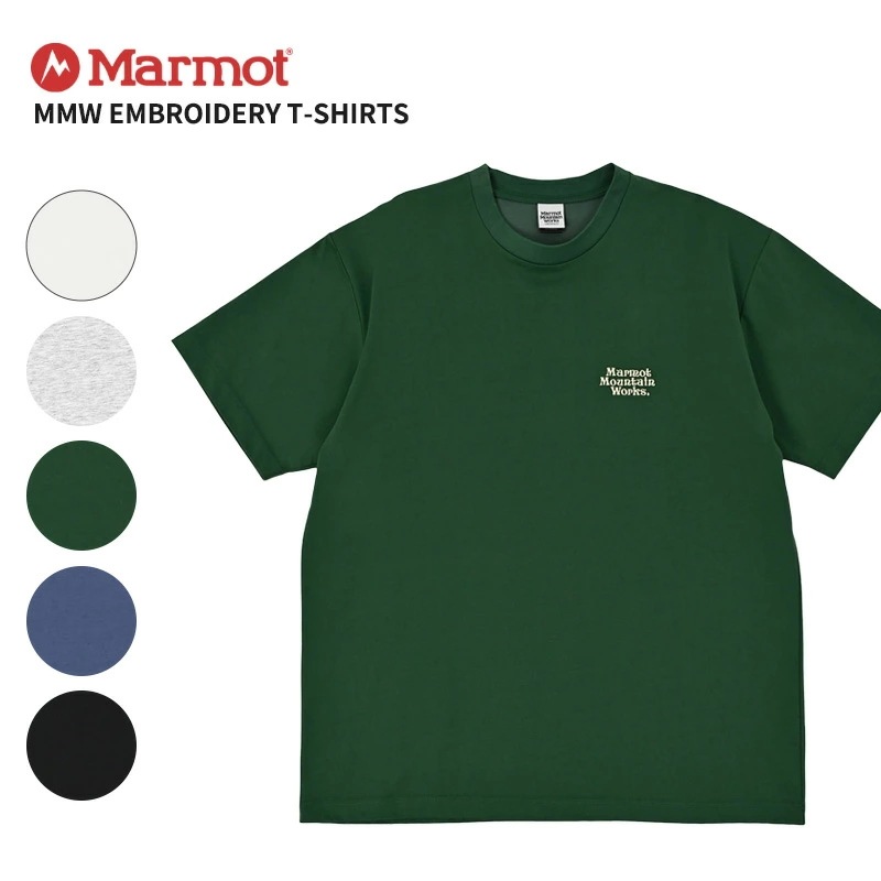 マーモット メンズ 半袖Tシャツ 吸水 速乾 MARMOT MMW エンブロイダリーティーシャツ トップス カットソー MTSS25MST064