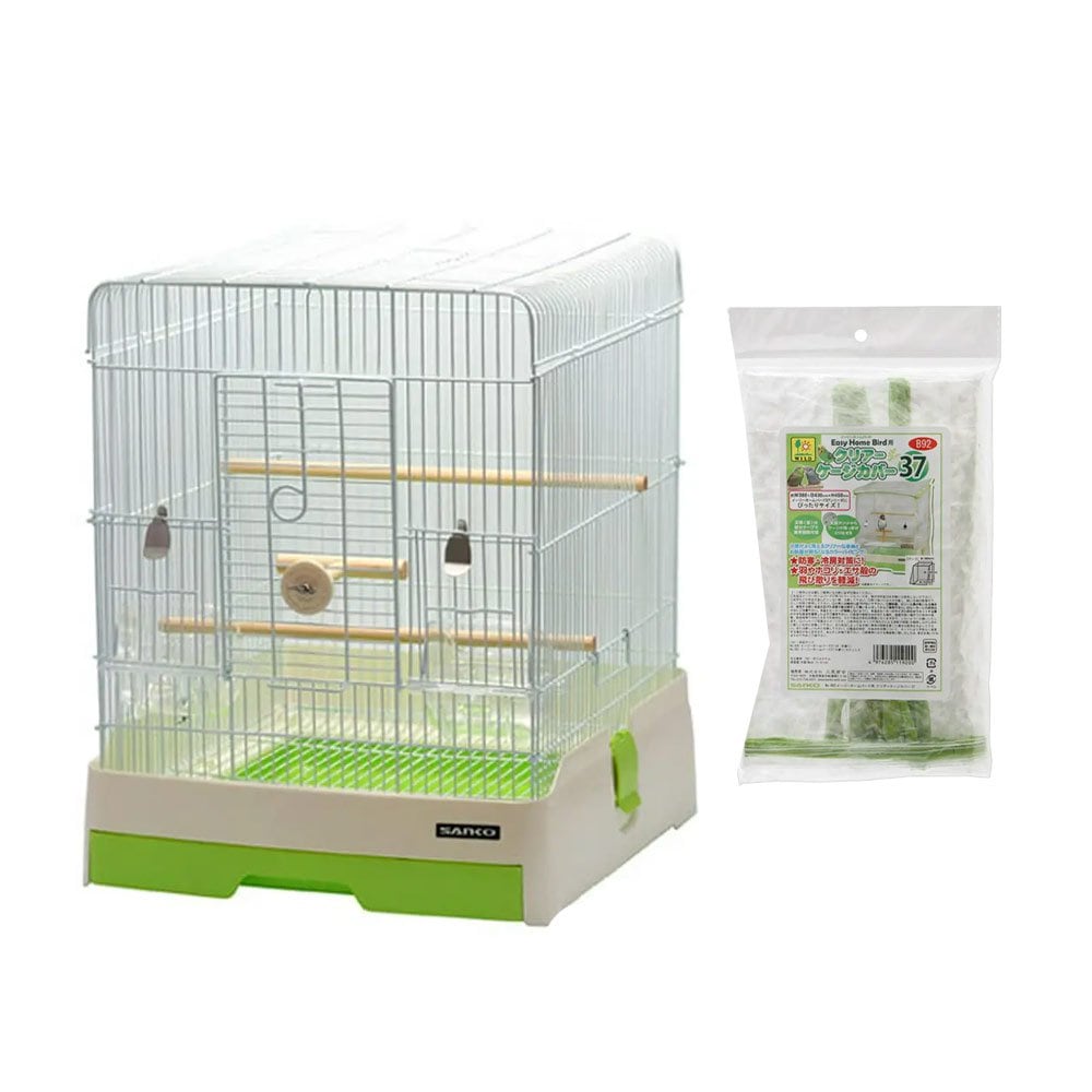 三晃商会　イージーホームバード　３７ＧＲ（手乗り）とケージカバー３７付き　グリーン　ＣＲＣ55―10―10―00―00