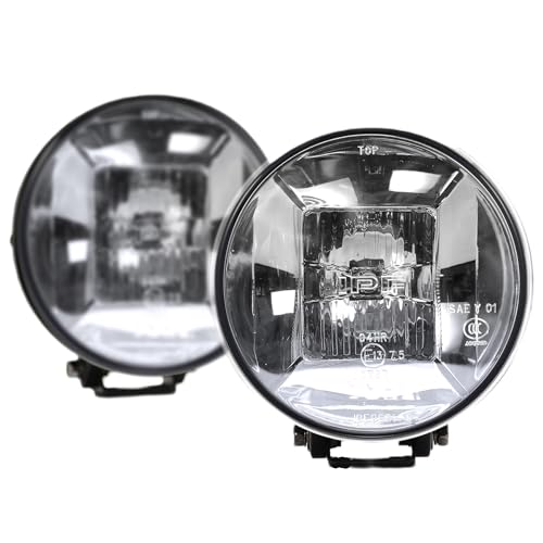 IPF フォグランプ ハロゲン H3 丸形 直径166mm 3200K 純正色 12V用 2個セット ハイブリット配光(ドライビング&スポット)