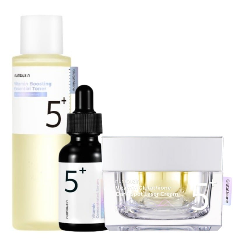 [5番 3種セット] グルタチオンＣ美容液 アンプル+トナー+クリーム/ 韓国コスメ