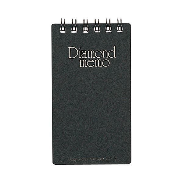 （まとめ） ミドリ ダイヤメモS 黒 19001-011 1セット（10冊） [x10セット]