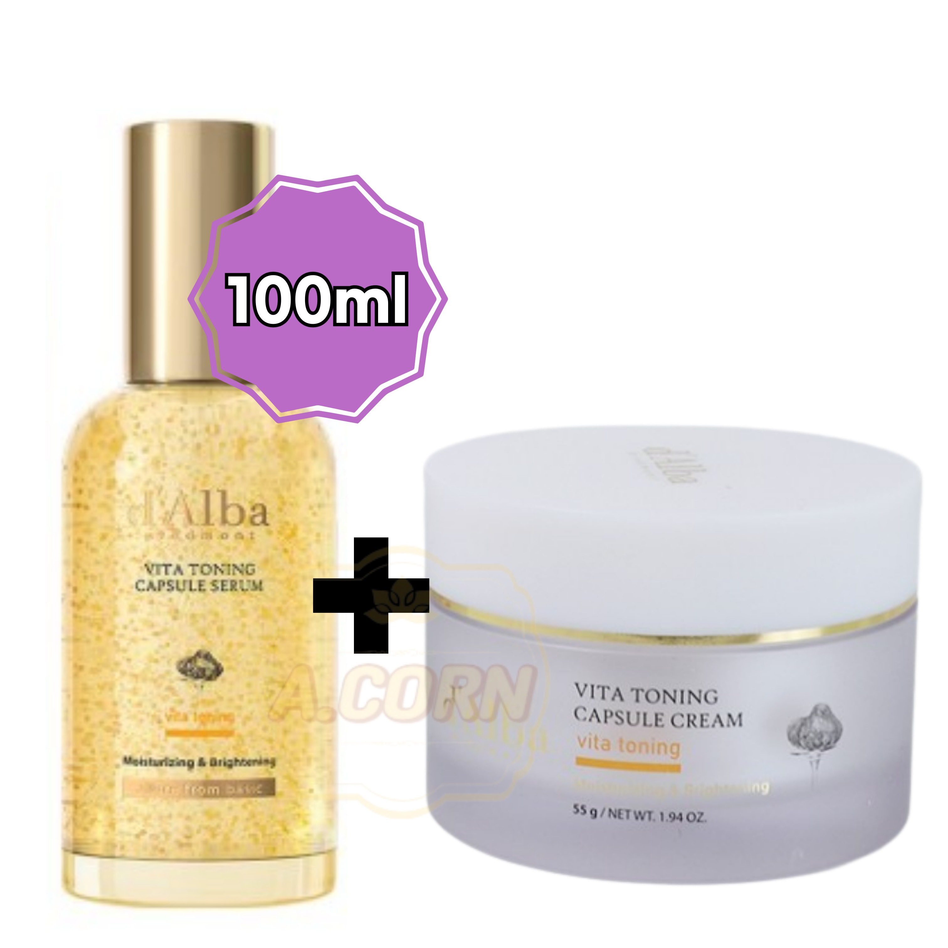 [大容量]ビタトーニング セラム 100ml+ビタ トーニング カプセル クリーム 55g/ビタオイルカプセルクリーム/ビタミン/グルタチオン