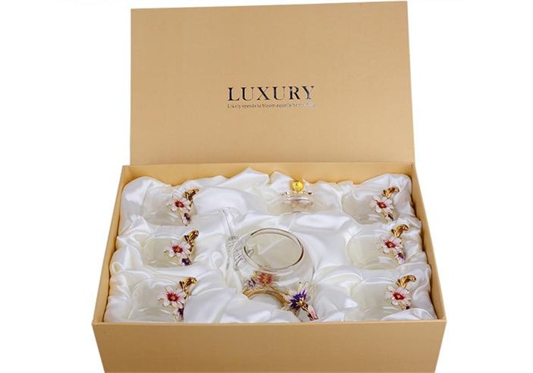 早い者勝ち ティーカップ 青いバラ デイジー 7点セット ティーポット マスターカップ 個人カップ 耐熱グラス カンフーティーカップ