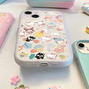 落書き適用アップル16promax携帯ケースiPhone15アニメモデル14全包13ソフトケース12