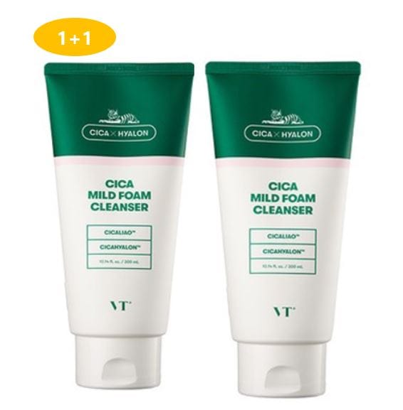 1+1 VT シカマイルドフォームクレンザー 300ml X2個 /シカケア CICA qxpres