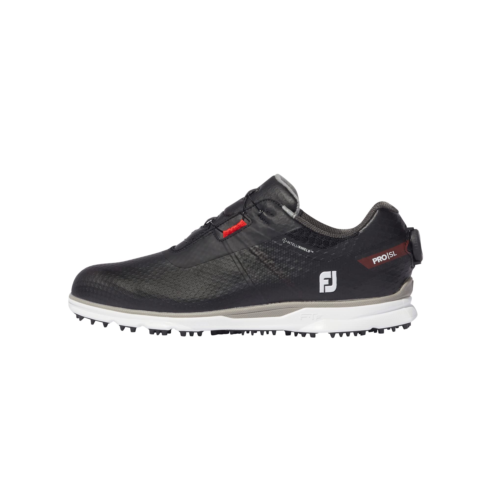 FootJoy ゴルフシューズ プロ/エスエル スポーツ BOA メンズ ブラック/レッド 25.0 cm 3E