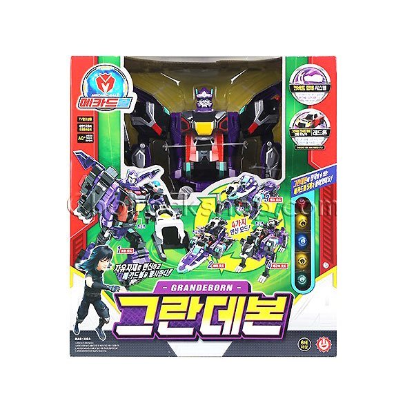 メカードボール グランデボン ロボット エアタンク ジャガー 4段変身 メカードボール 変身ロボット 武器