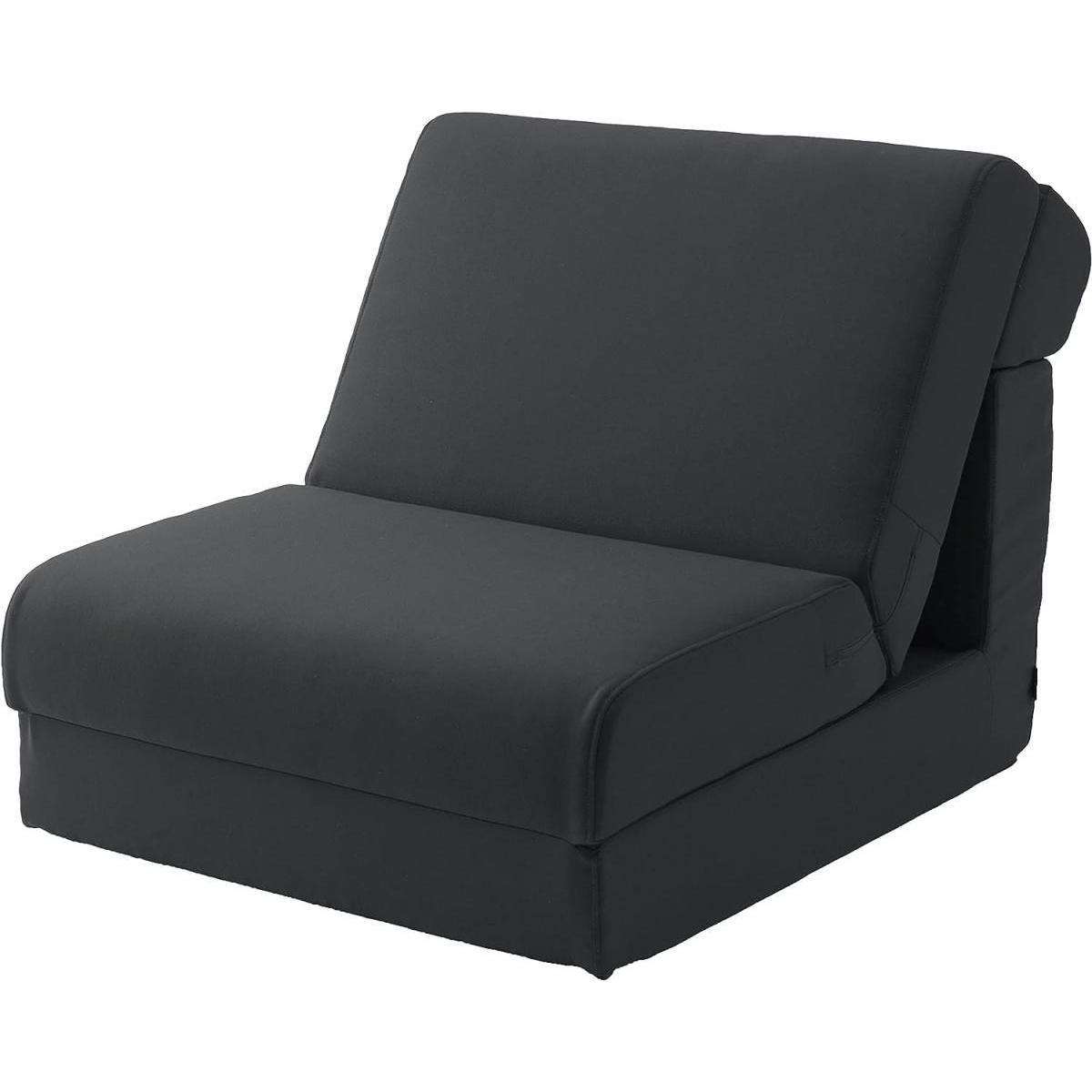 【I】セルタン(CELLUTANE) ソファベッド 1人掛け 大きめサイズ CHIDORI 和楽の千鳥 ダリアンブラック　折り畳み式 簡易ベッド リビング 【受注生産品】グ